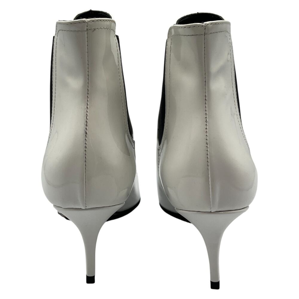 Le Silla Patent Leather Pointed Toe Stiletto Heel Ankle Boots White Size 37/7 - Picture 6 of 11